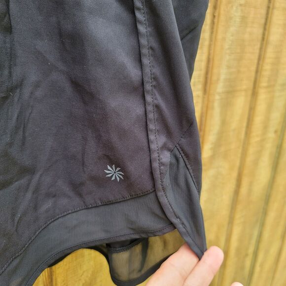 Athleta Mesh Racer Run Short Black 4" Inseam Womens Plus Size 3X - Picture 2 of 7